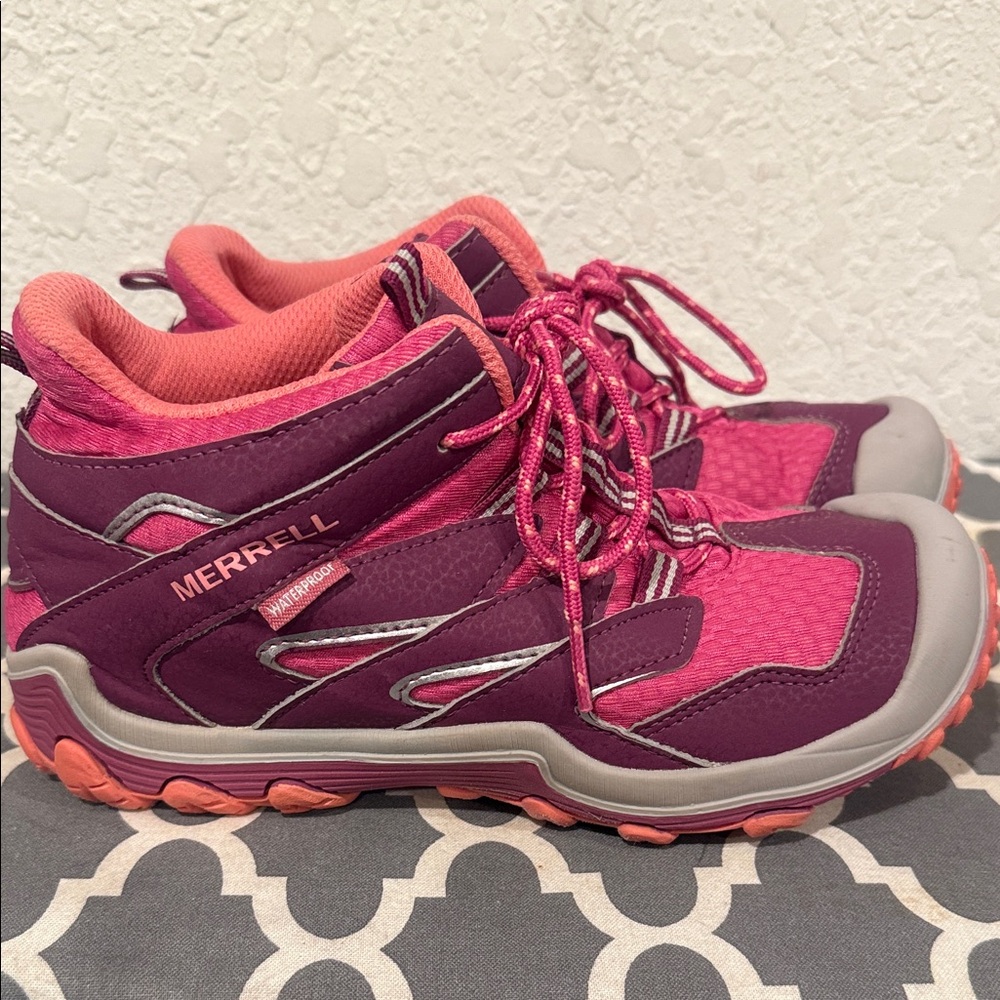 Merrell Chameleon Hiking Boot Pink Leather Waterproof